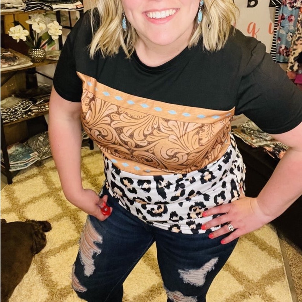 Buck Stitch Color Block Tee